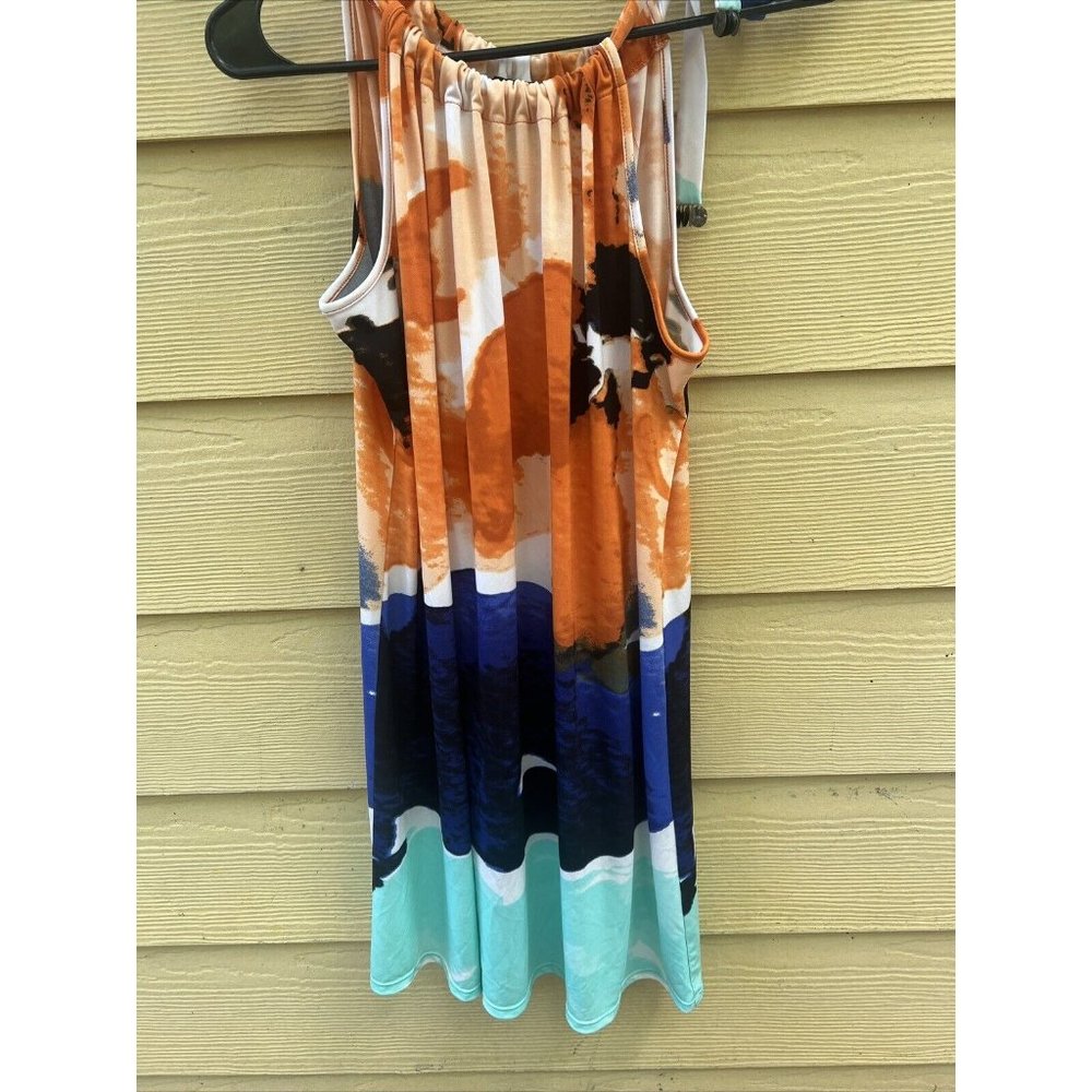 Women's Alfani Woman‎  Drawstring Dress. Beach, Hawaiian Shift Dress, Sz Med A